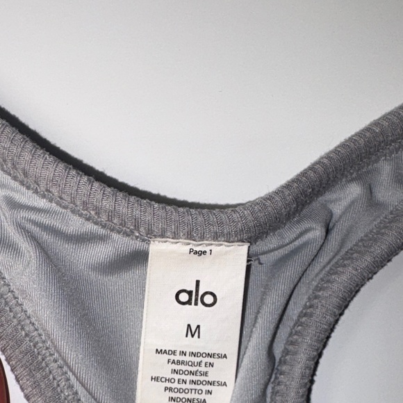 Set of 6 - ALO Yoga White Ribbed Bra & Boy Shorts Set - Picture 4 of 9